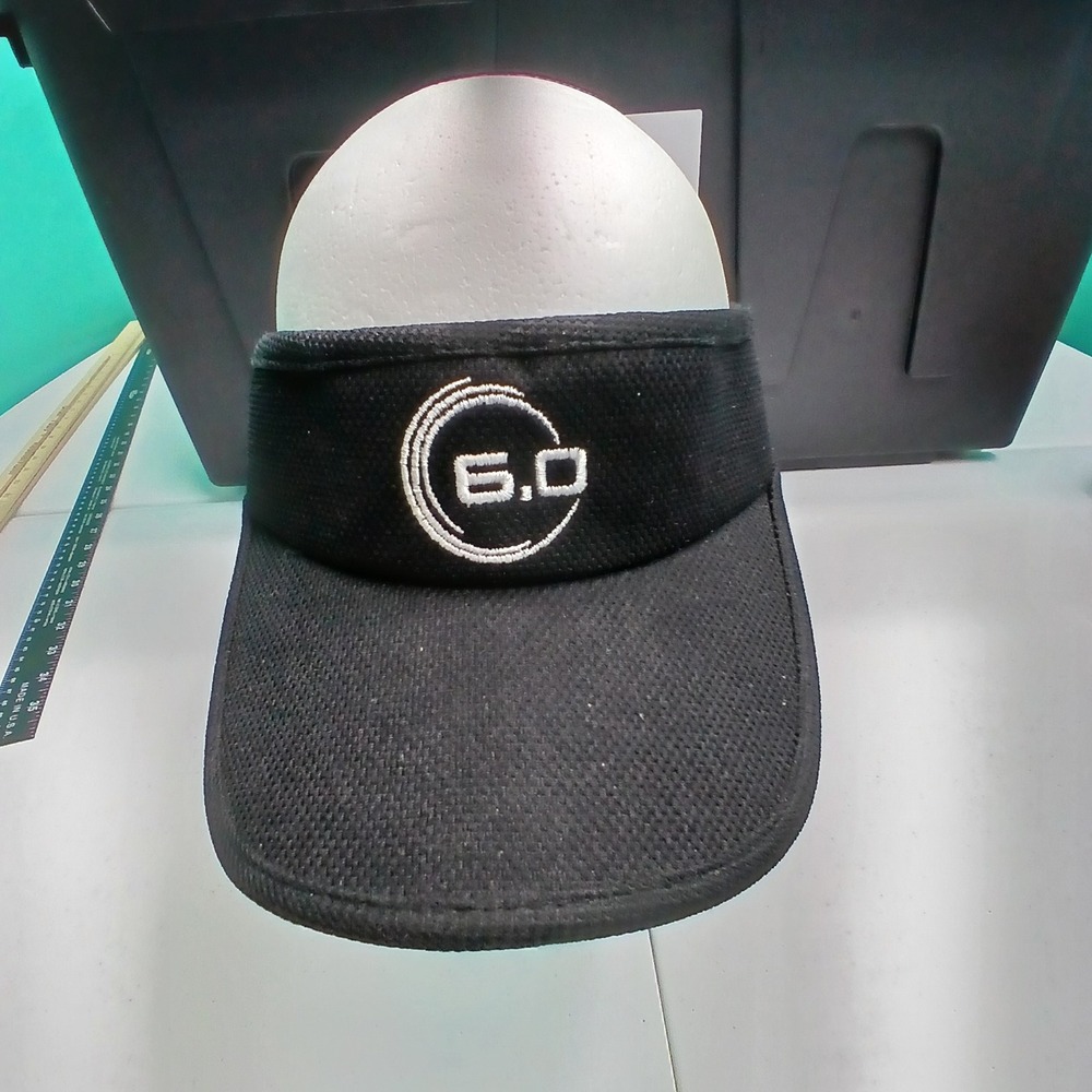 Six Zero Athletic Visor OS Black Mesh Adjustable Sporty Sun Protection
